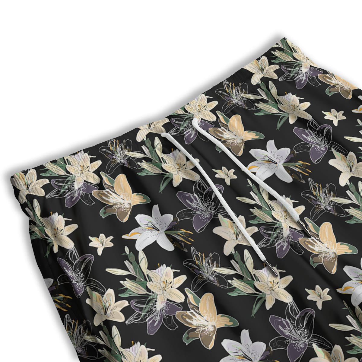 Flowers Spring Lily Print Pattern Men's Athletic Shorts