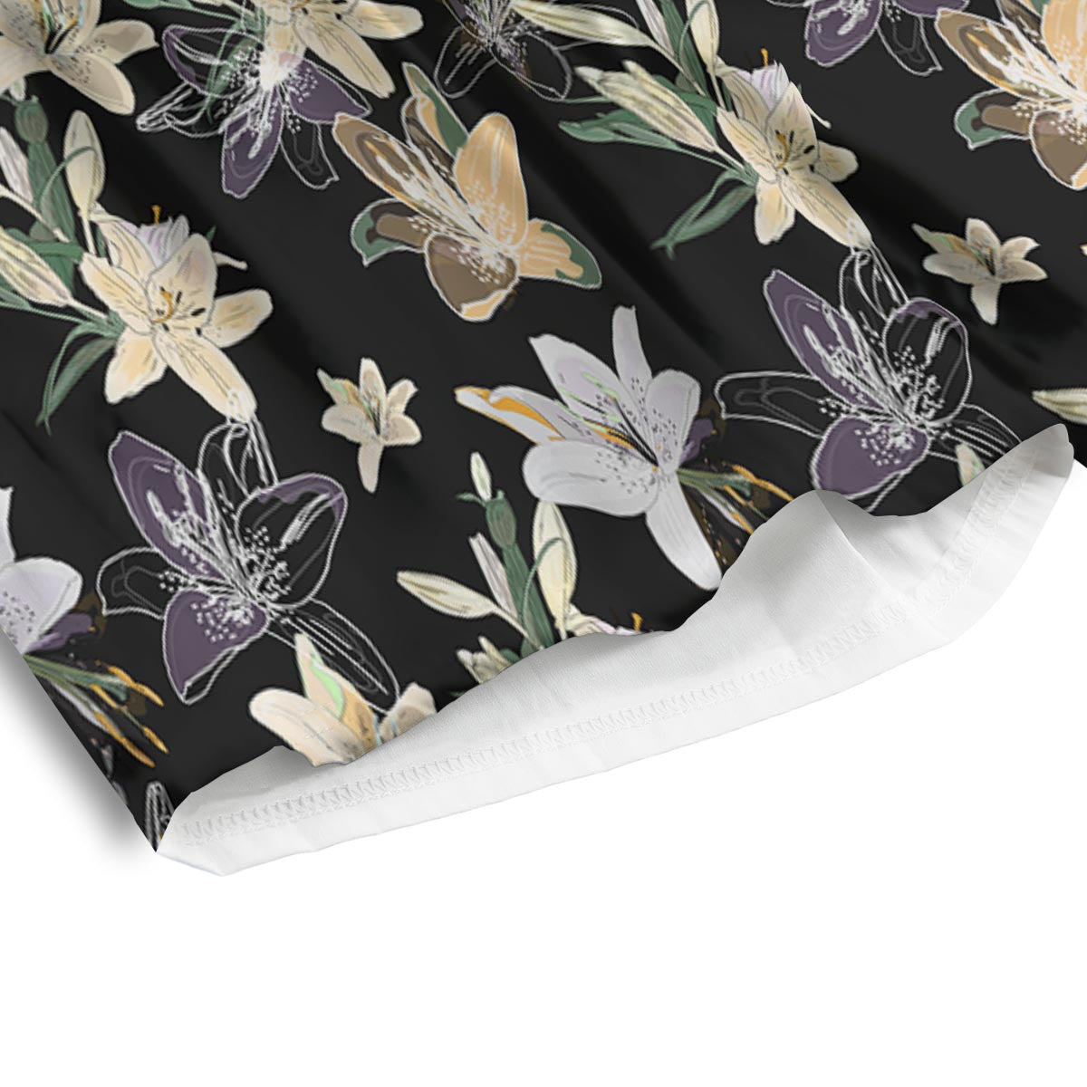 Flowers Spring Lily Print Pattern Men's Athletic Shorts
