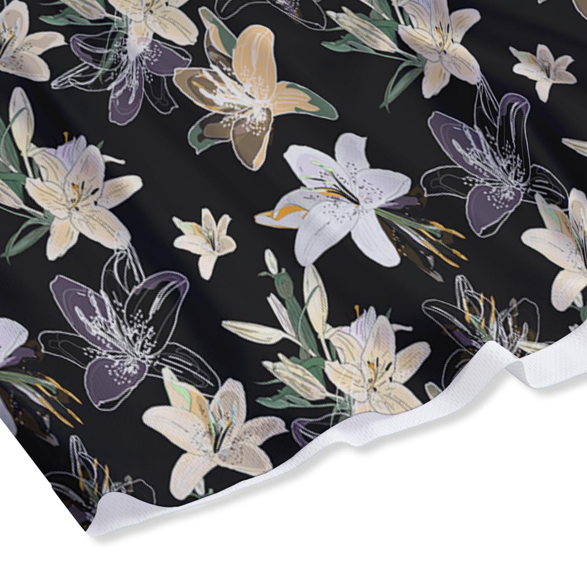 Flowers Spring Lily Print Pattern Mesh Shorts