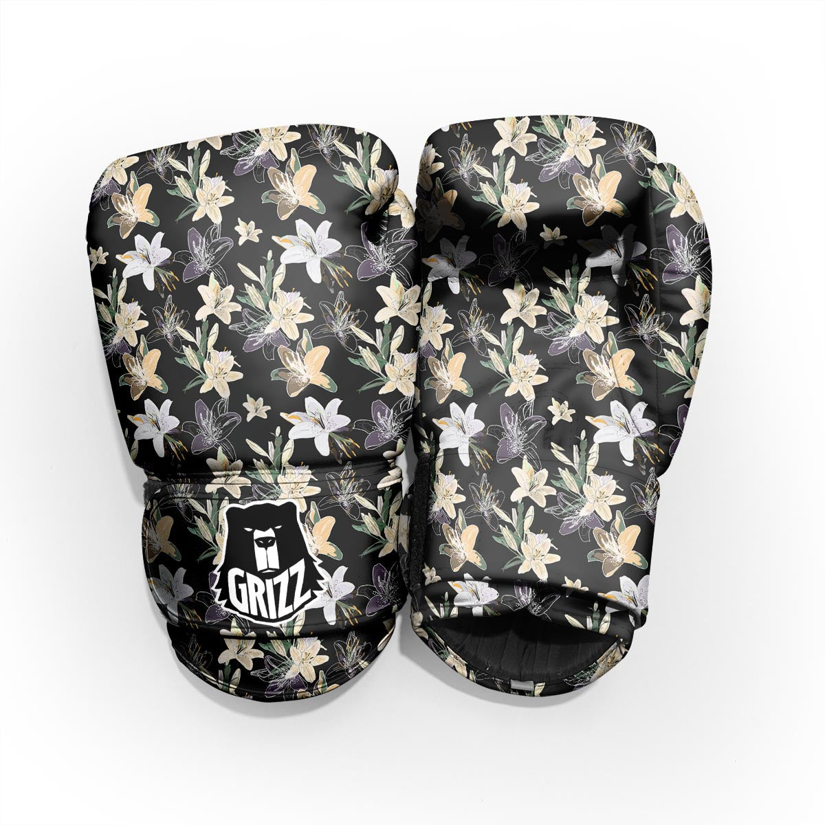Flowers Spring Lily Print Pattern Sparring Gloves-grizzshop