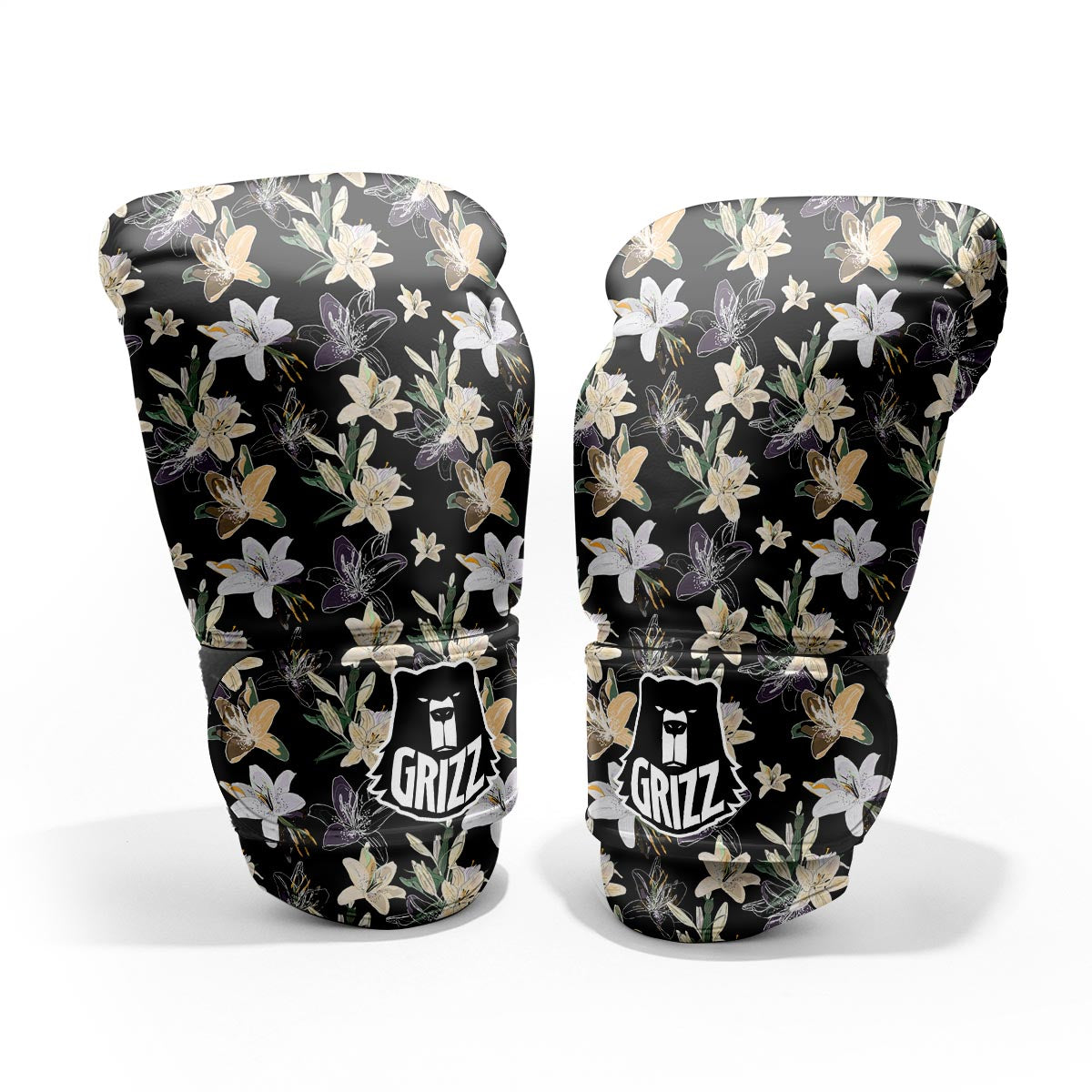 Flowers Spring Lily Print Pattern Sparring Gloves-grizzshop