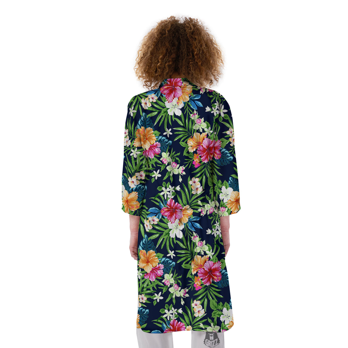 Flowers Tropical Print Pattern Kimono-grizzshop