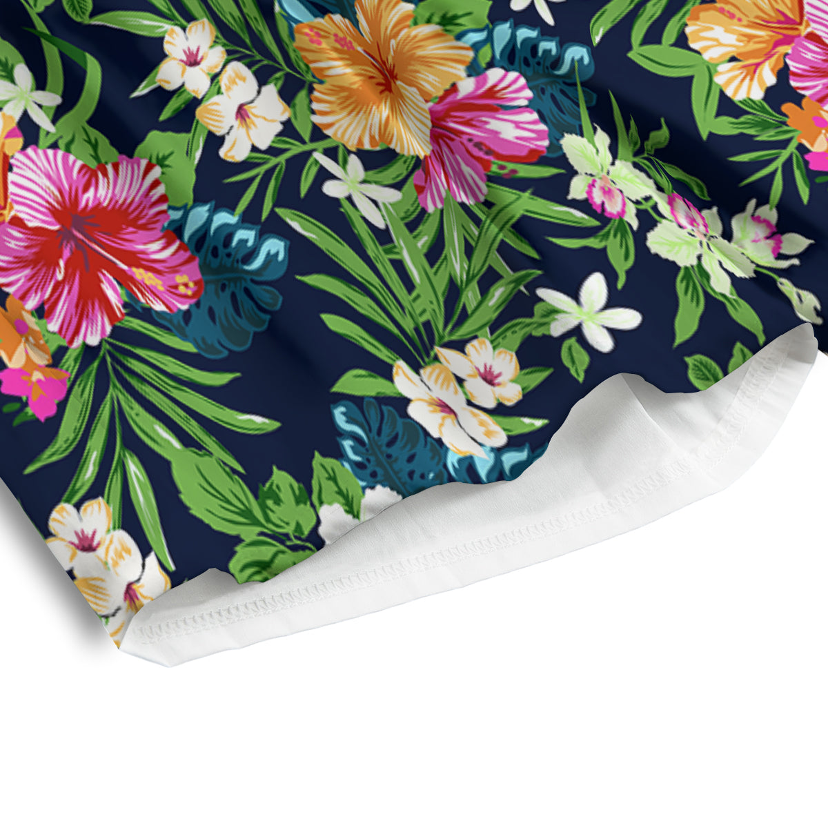 Flowers Tropical Print Pattern Men's Athletic Shorts-grizzshop