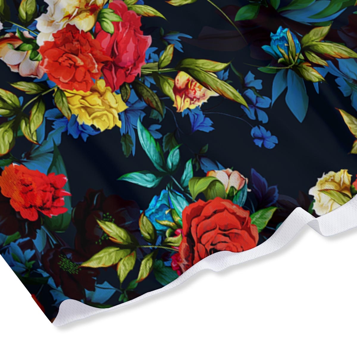 Flowers Yellow And Red Print Pattern Mesh Shorts-grizzshop