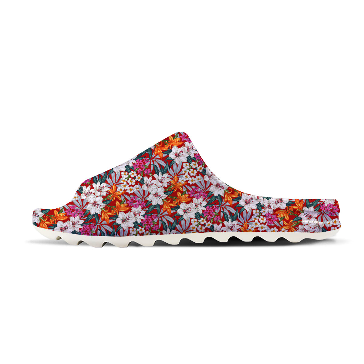 Flowers Aloha Hawaiian Print Pattern Sandals-grizzshop