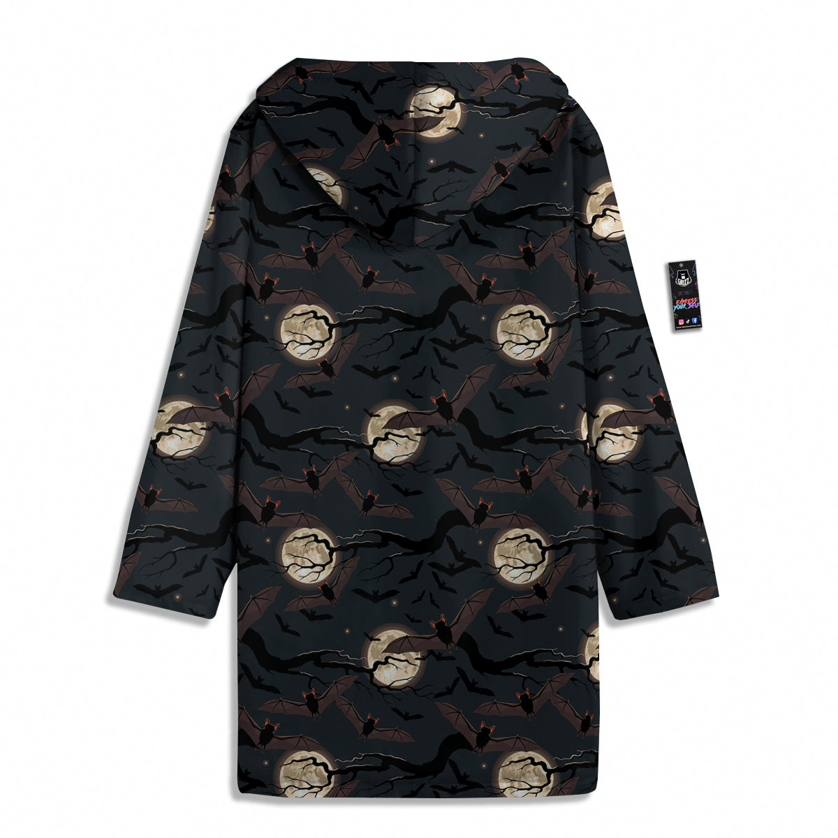 Flying Bat In The Moonlight Print Pattern Men's Windbreaker Jacket-grizzshop
