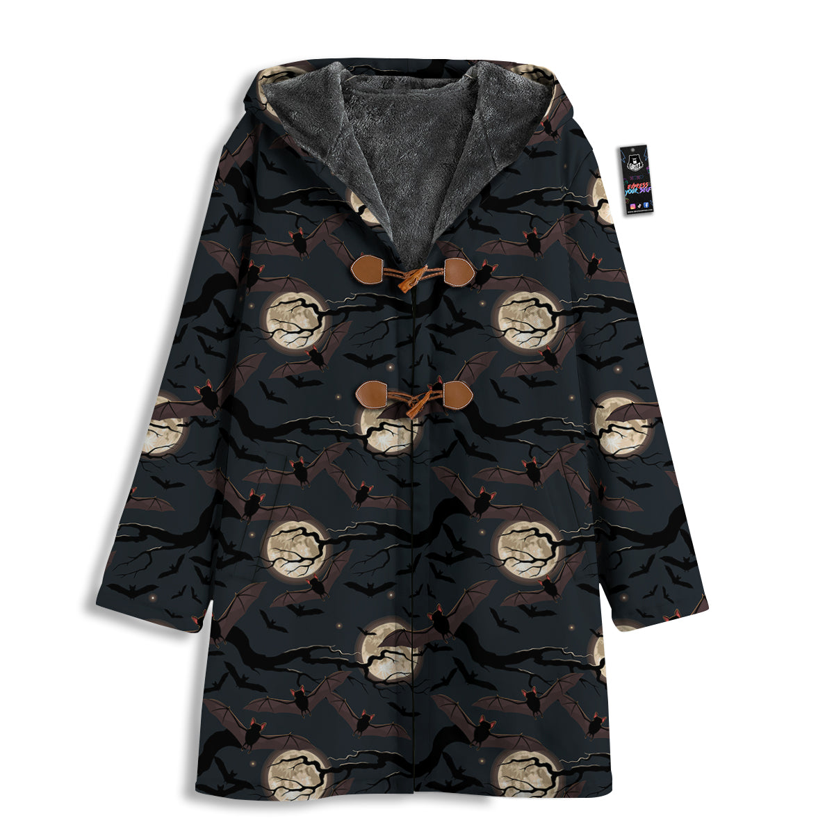 Flying Bat In The Moonlight Print Pattern Men's Windbreaker Jacket-grizzshop
