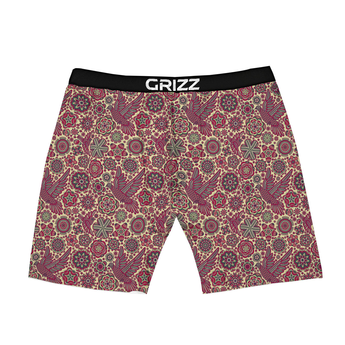Flying Bird Mandala Print Pattern Boxer Briefs-grizzshop