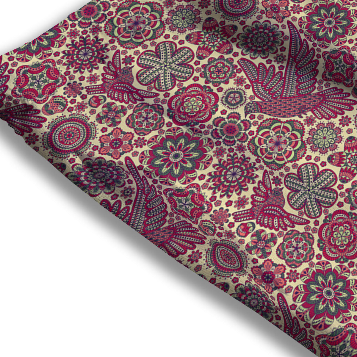 Flying Bird Mandala Print Pattern Mesh Shorts-grizzshop