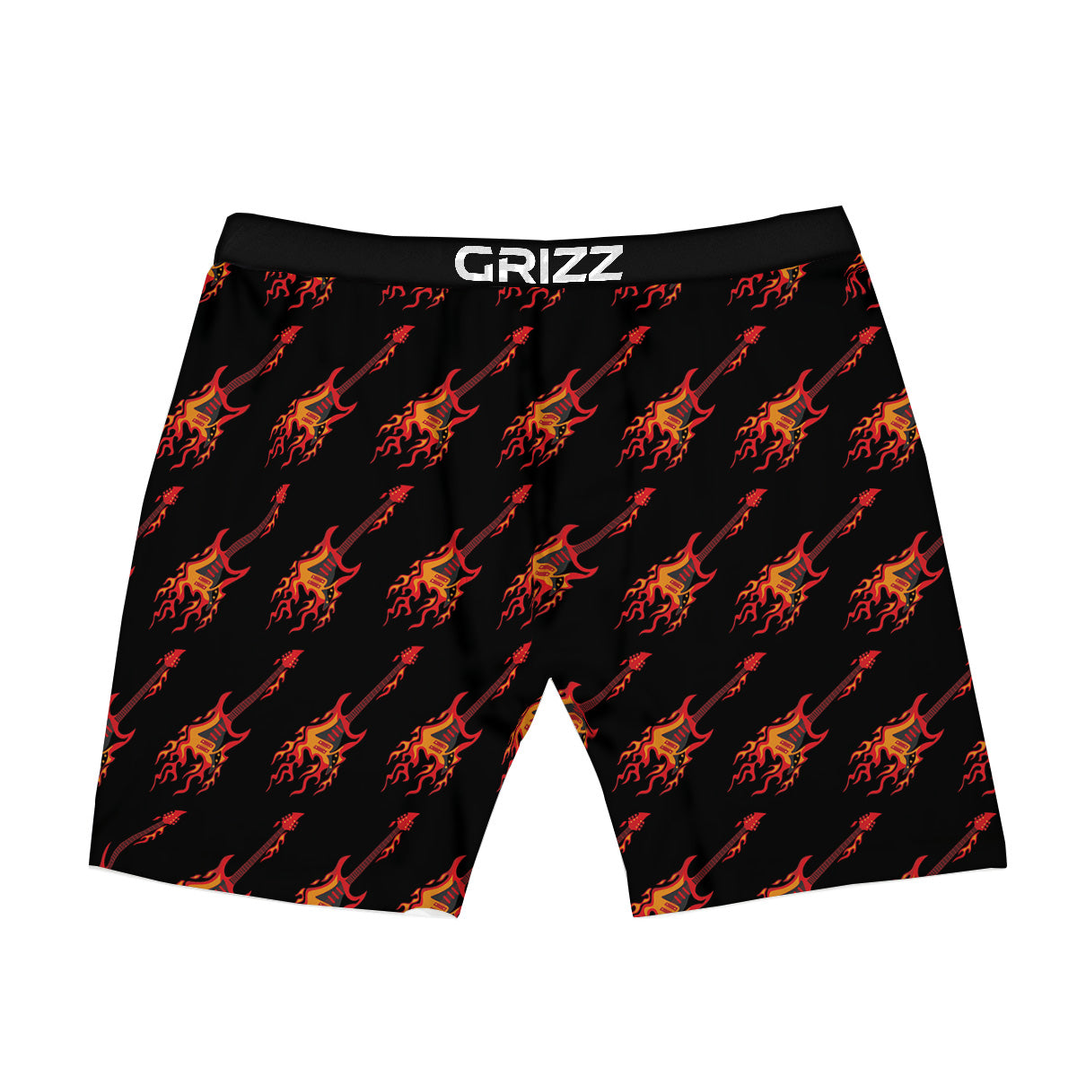 Flying Burning Guitars Print Pattern Boxer Briefs-grizzshop