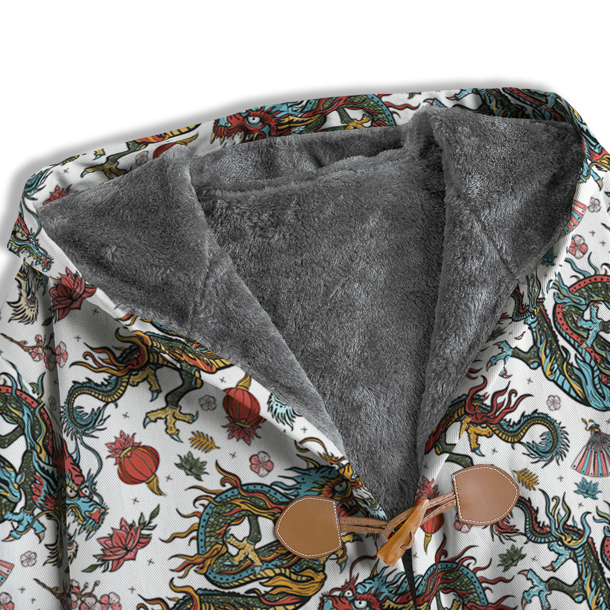 Flying Chinese Dragons Tattoo Print Pattern Men's Windbreaker Jacket-grizzshop