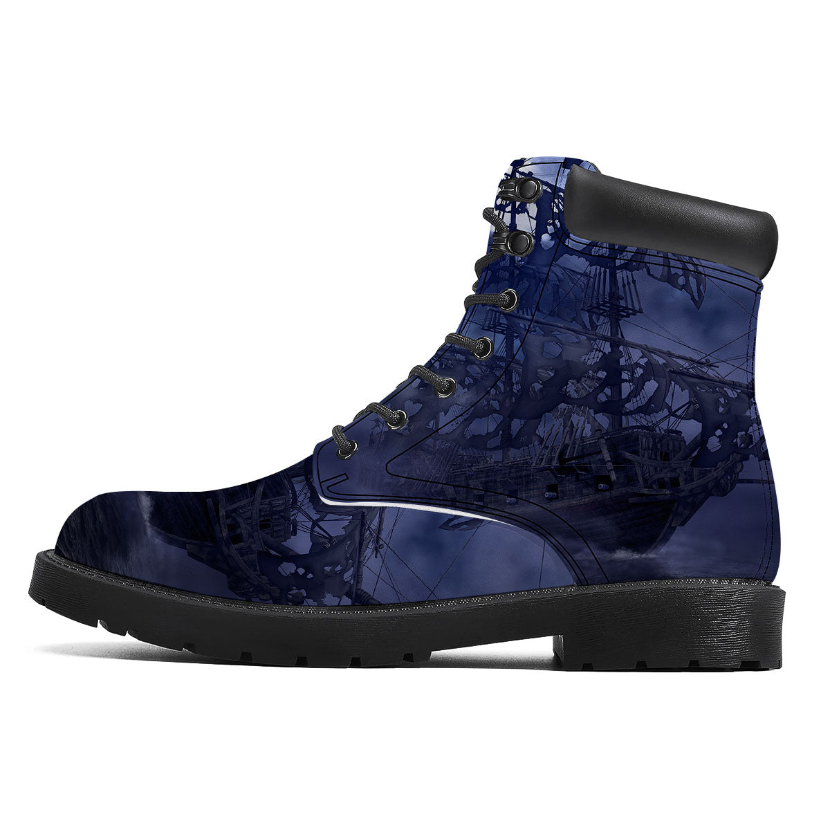 Flying Dutchman Ghost Pirate Ship Print Boots-grizzshop