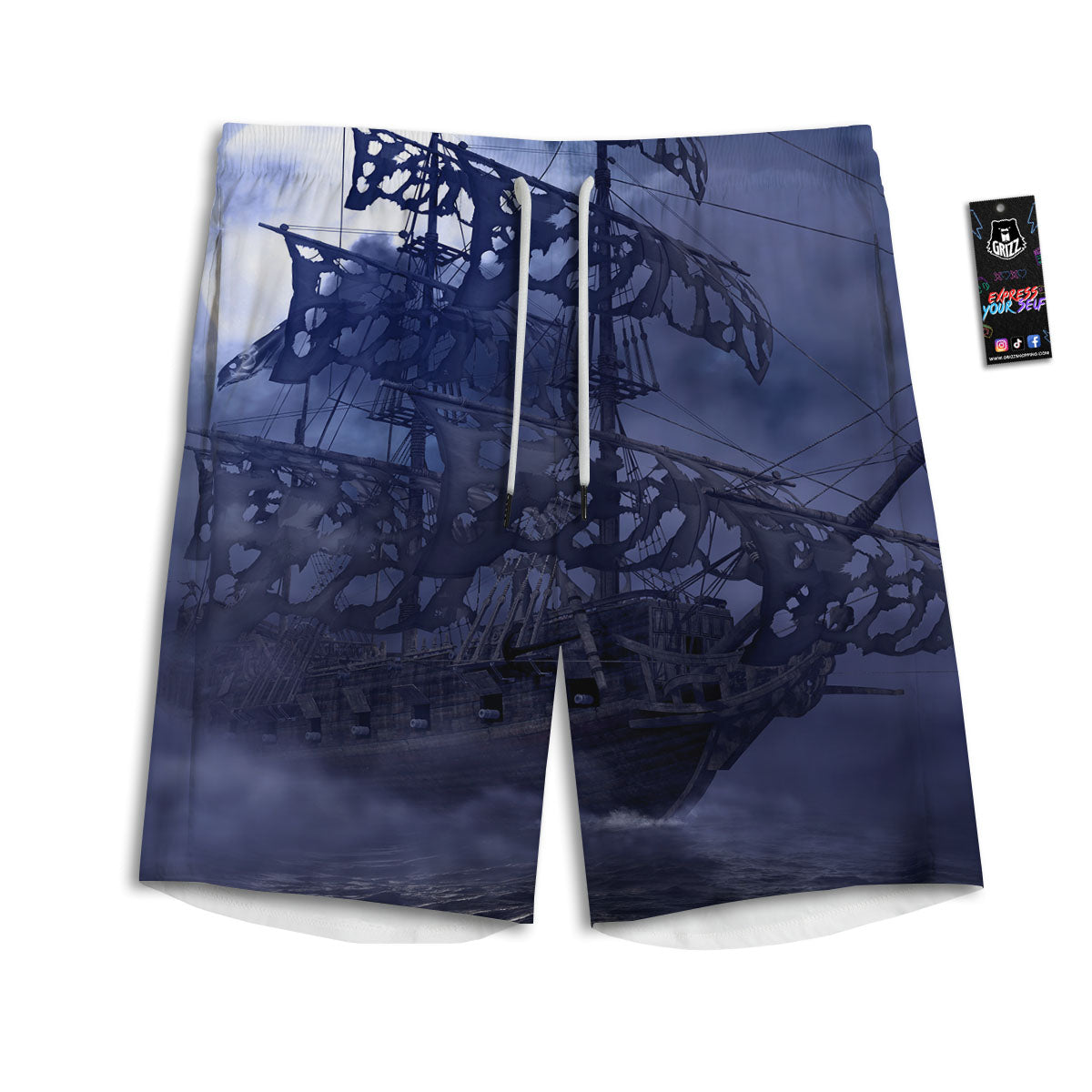 Galaxy Deep Space Light Stardust Print Men's Athletic Shorts