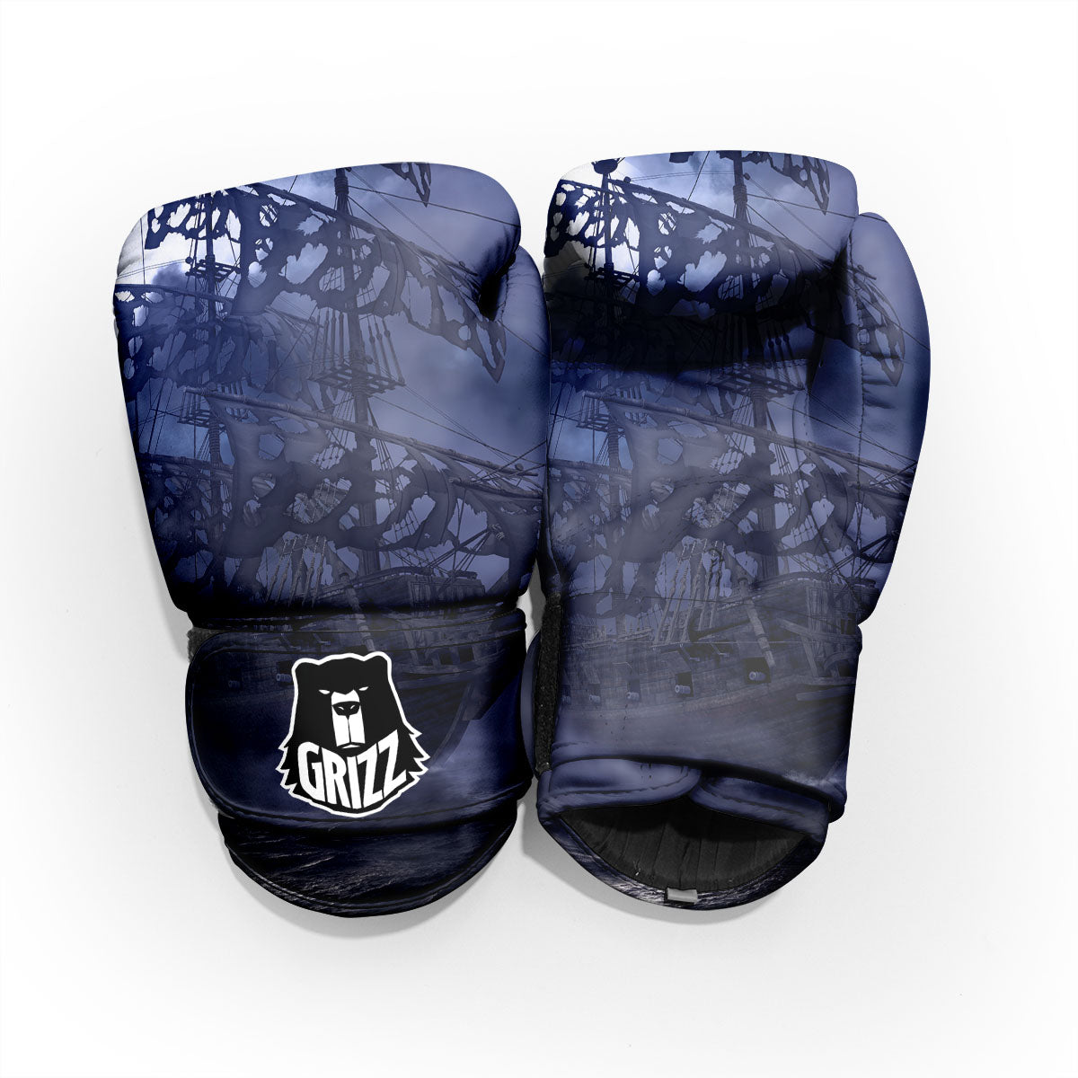 Flying Dutchman Ghost Pirate Ship Print Pro Boxing Glove
