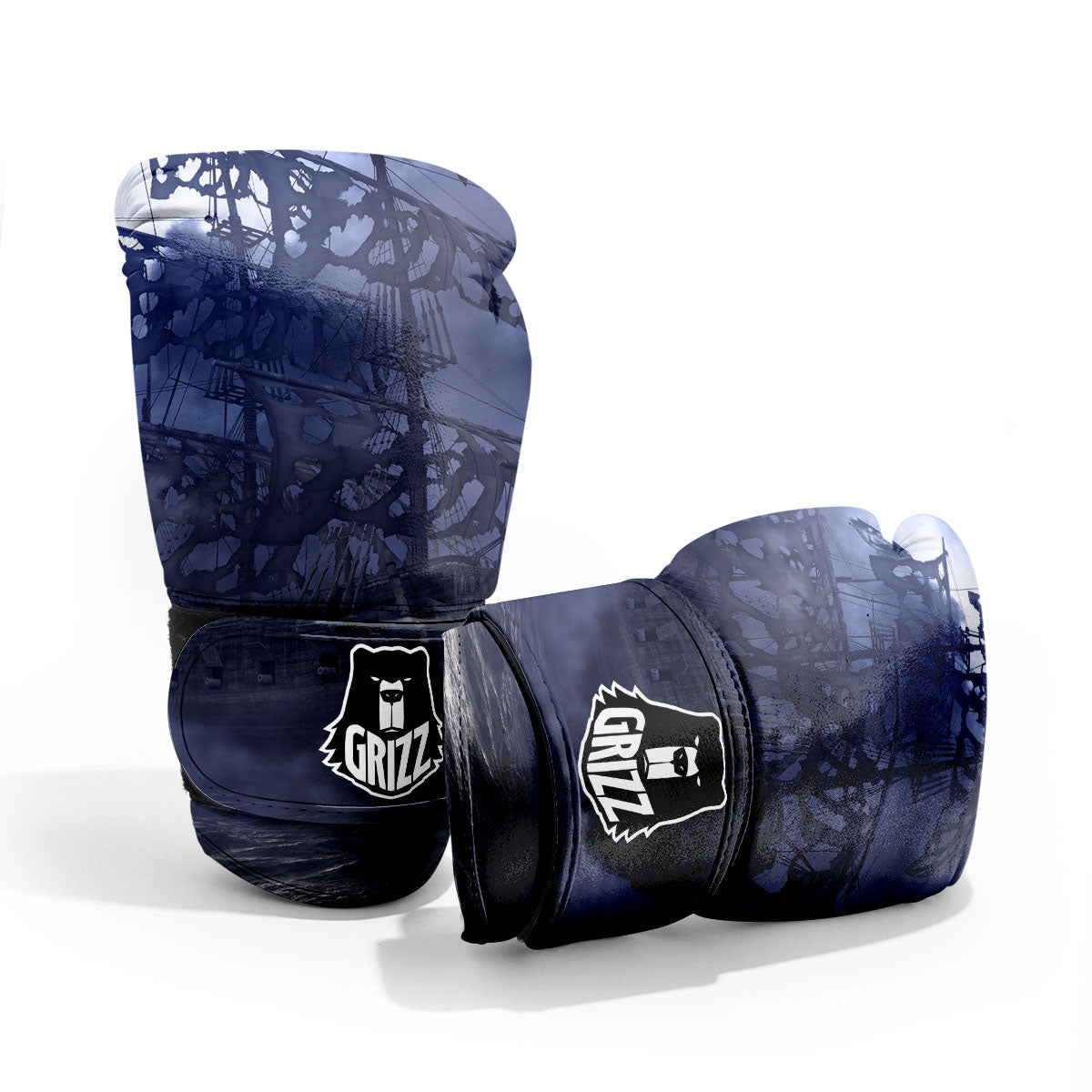 Flying Dutchman Ghost Pirate Ship Print Pro Boxing Glove