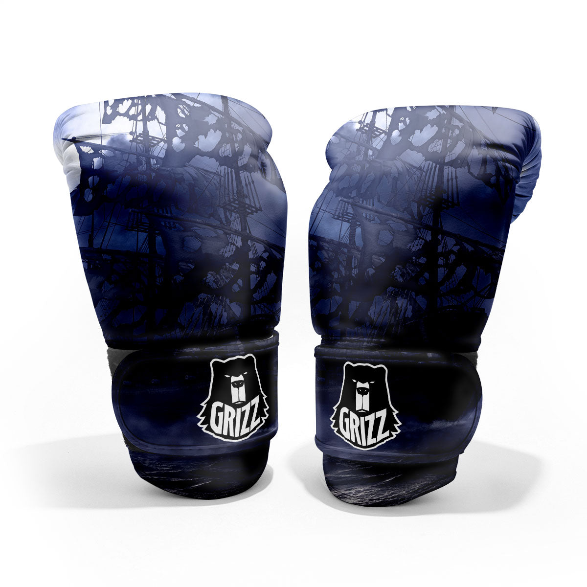 Flying Dutchman Ghost Pirate Ship Print Pro Boxing Glove