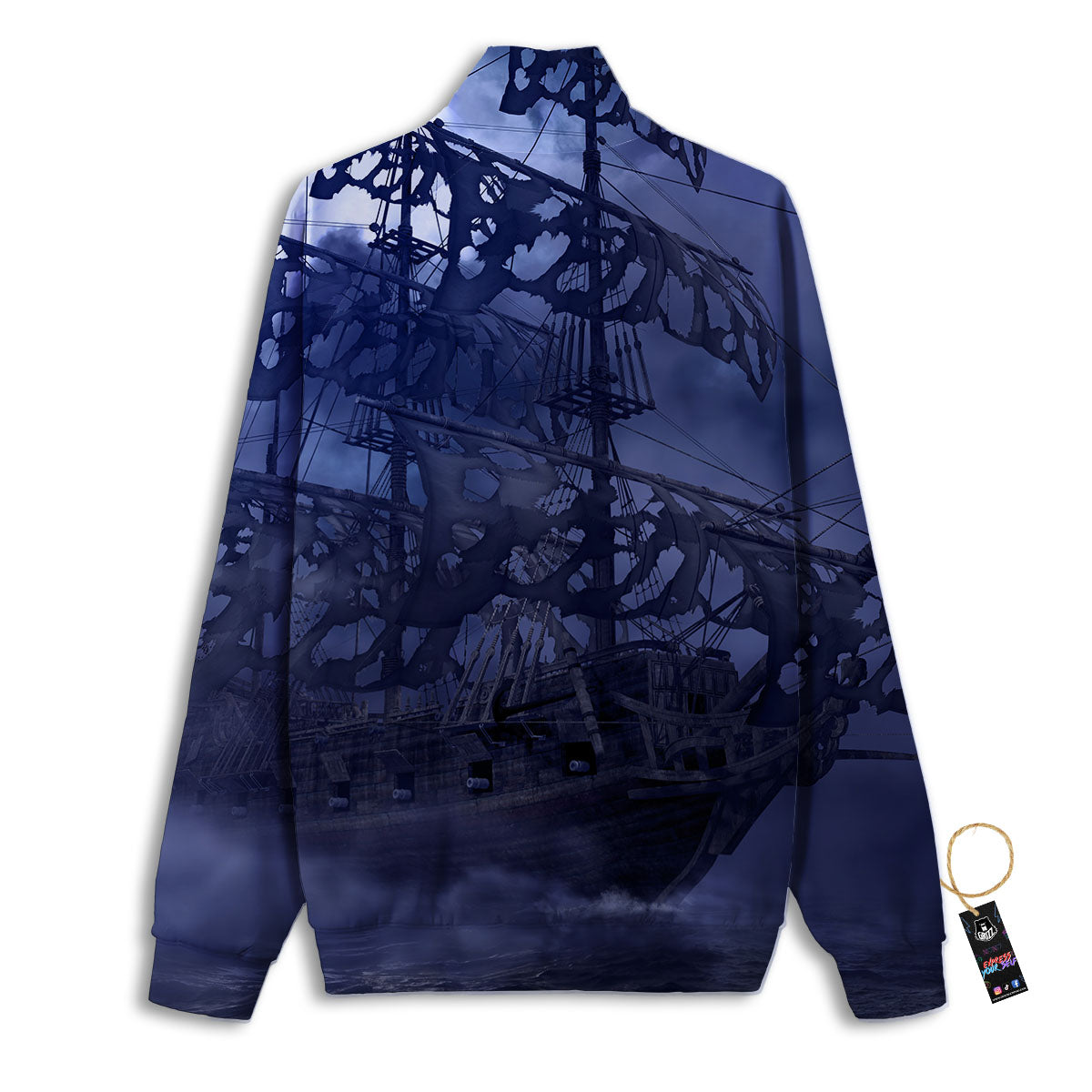 Flying Dutchman Ghost Pirate Ship Print Track Jacket-grizzshop