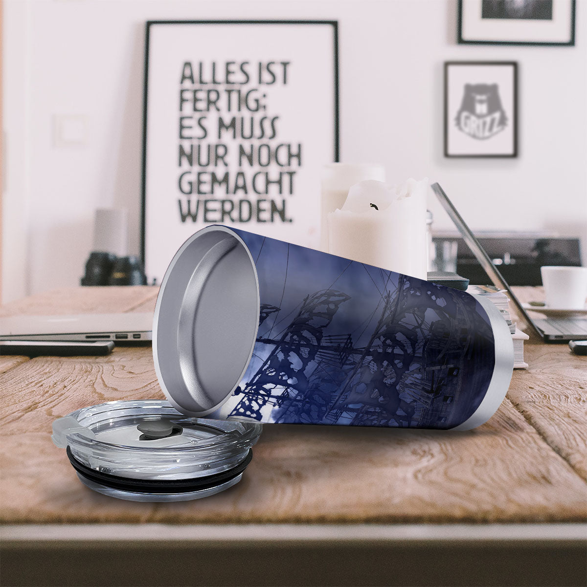 Flying Dutchman Ghost Pirate Ship Print Tumbler-grizzshop