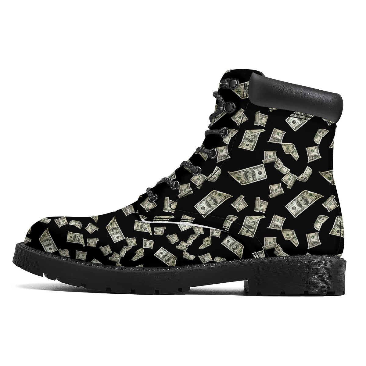 Flying US Dollar Money Print Boots-grizzshop