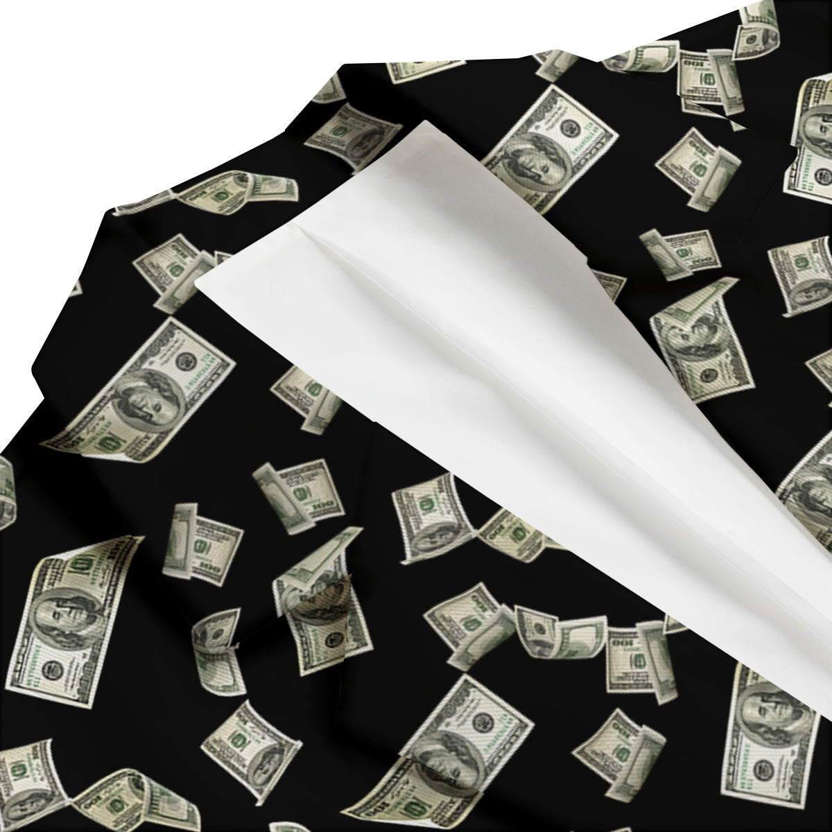 Flying US Dollar Money Print Men's Blazer-grizzshop