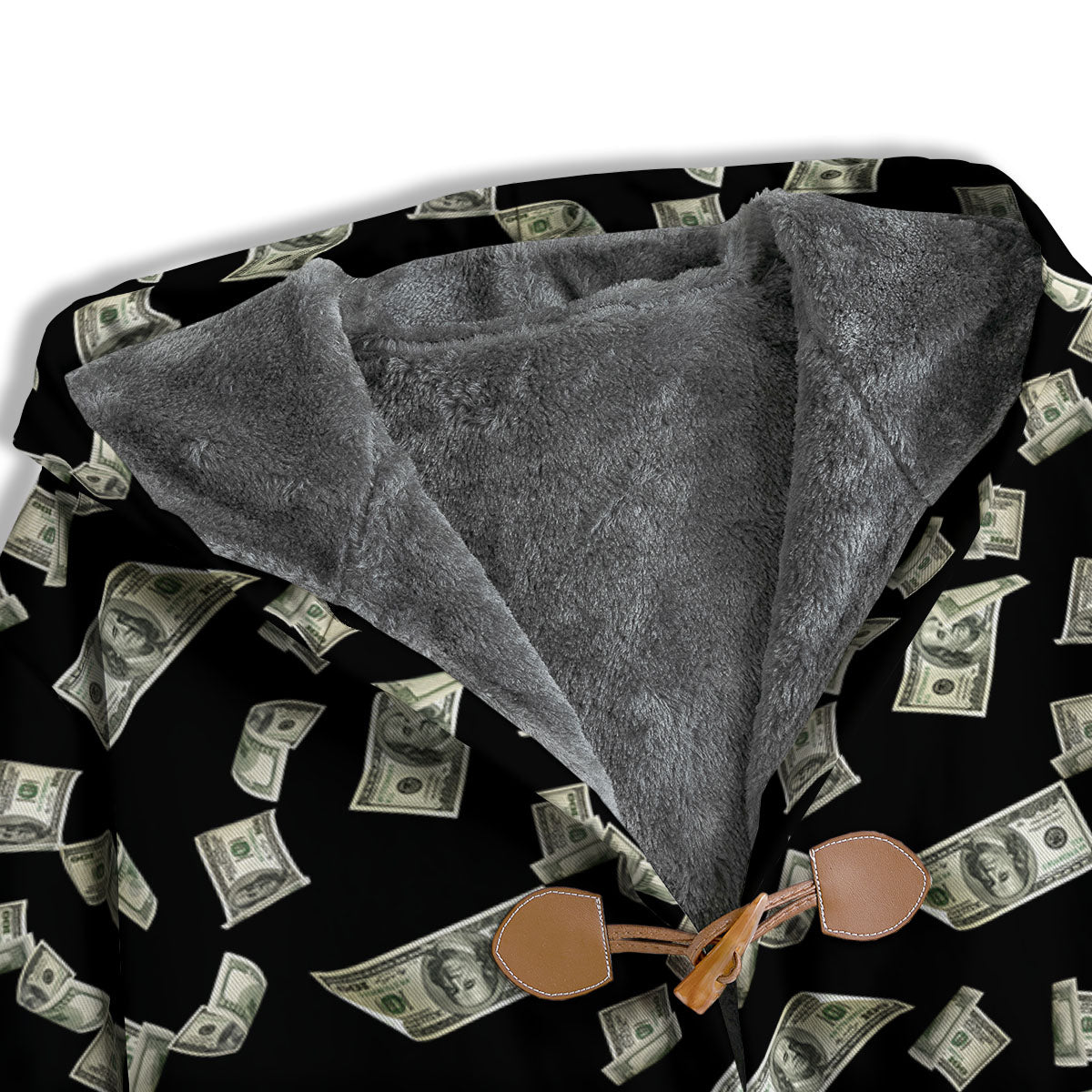 Flying US Dollar Money Print Men's Windbreaker Jacket-grizzshop