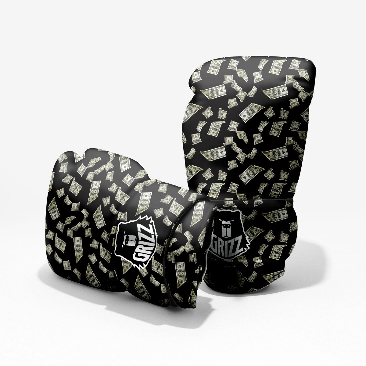 Flying US Dollar Money Print Pro Boxing Glove