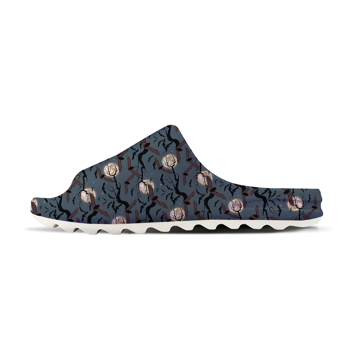 Flying Bat In The Moonlight Print Pattern Sandals-grizzshop