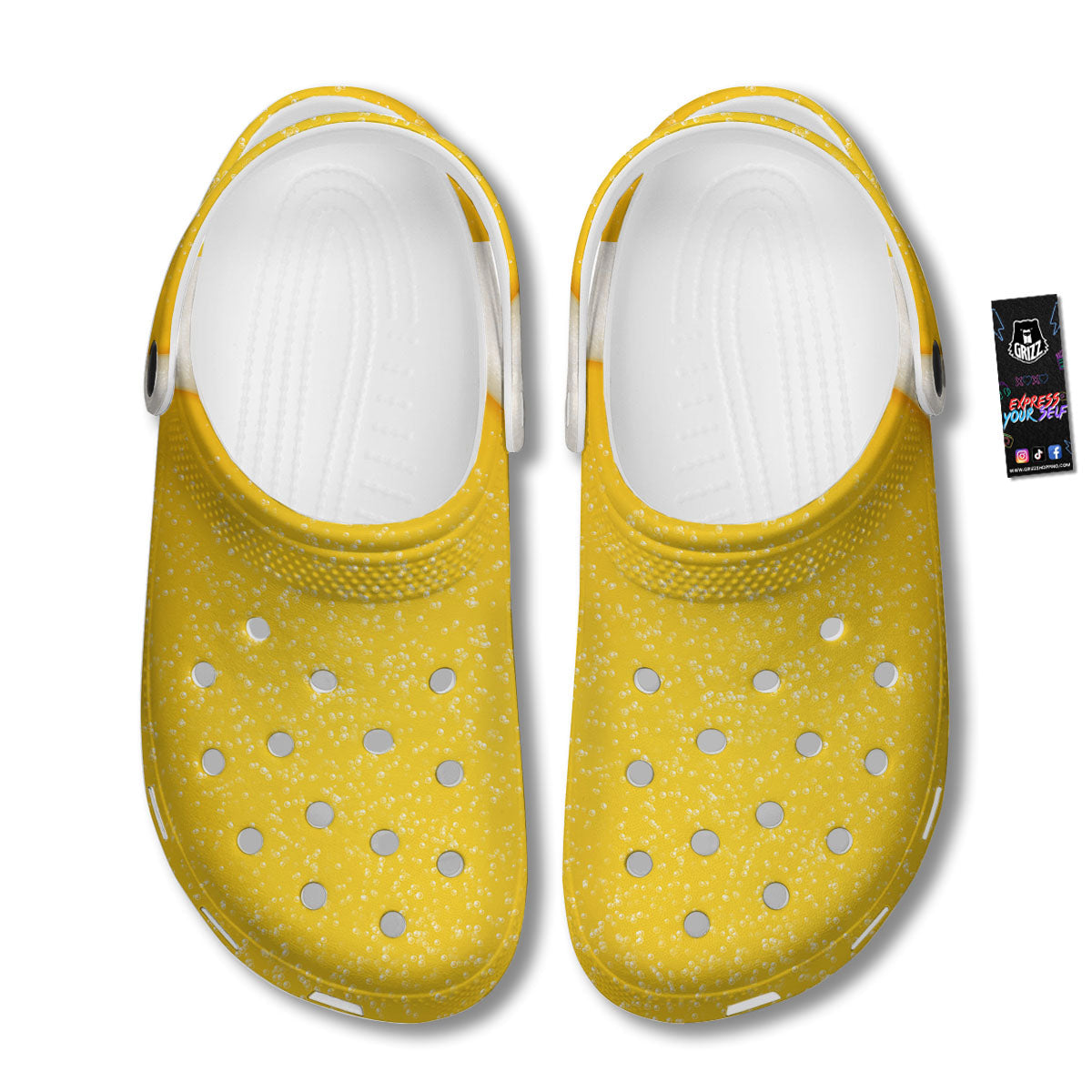 Foam And Beer Print Clog-grizzshop