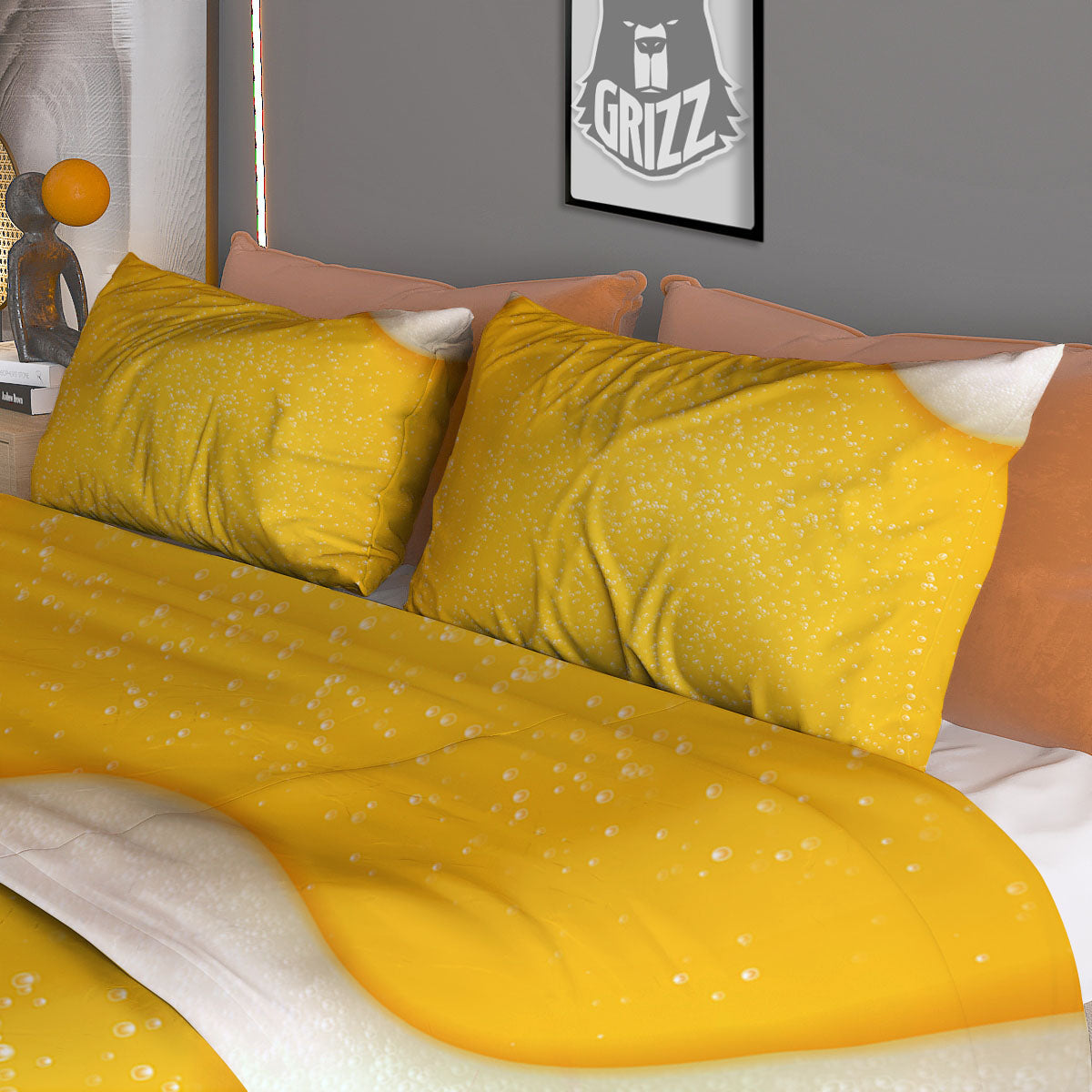 Foam And Beer Print Duvet Cover Bedding Set