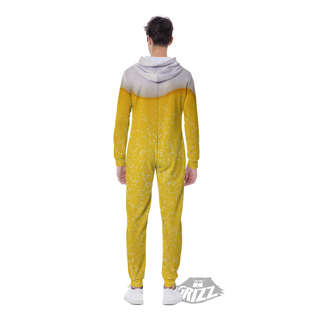 Foam And Beer Print Men's Jumpsuit-grizzshop