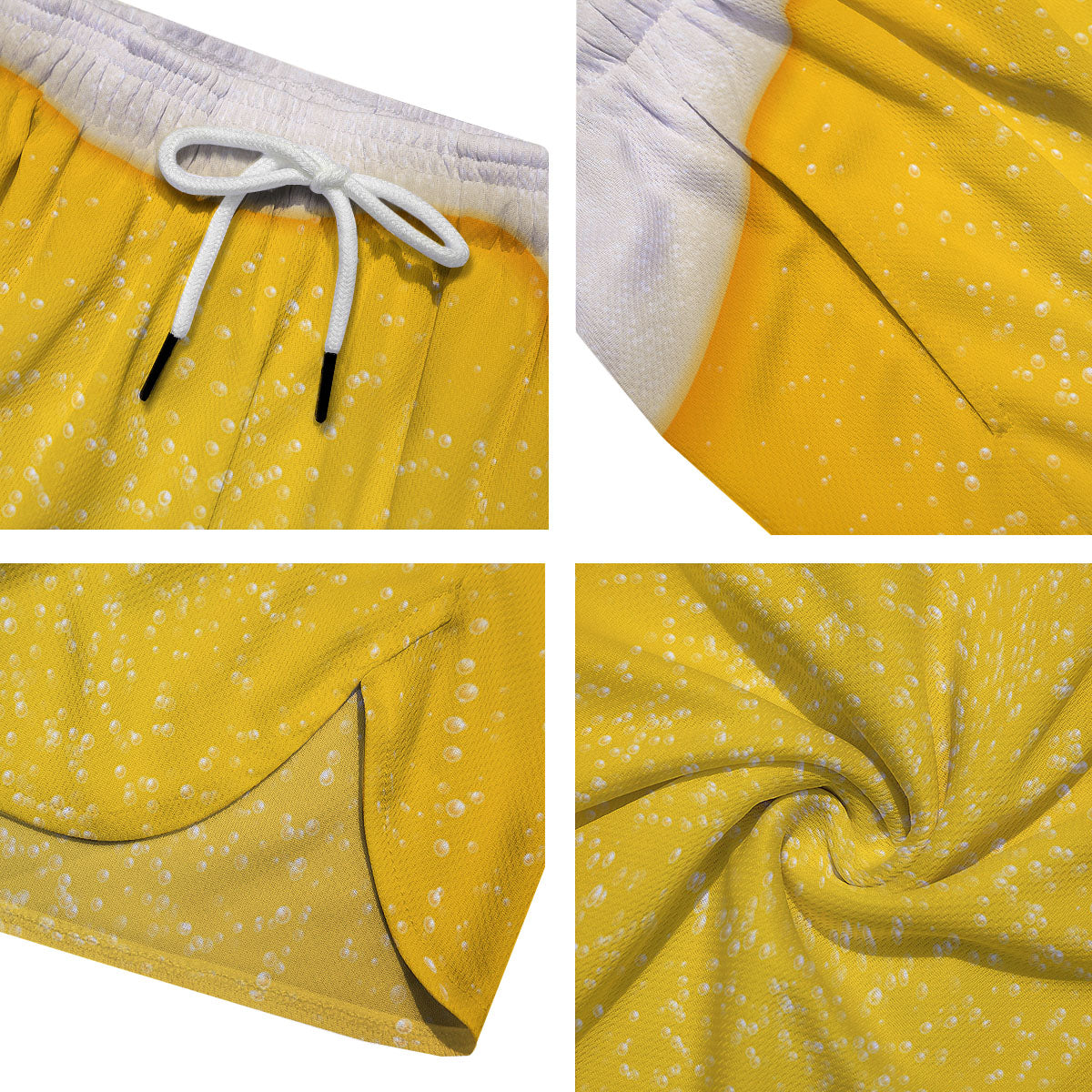 Foam And Beer Print Men's Running Shorts-grizzshop