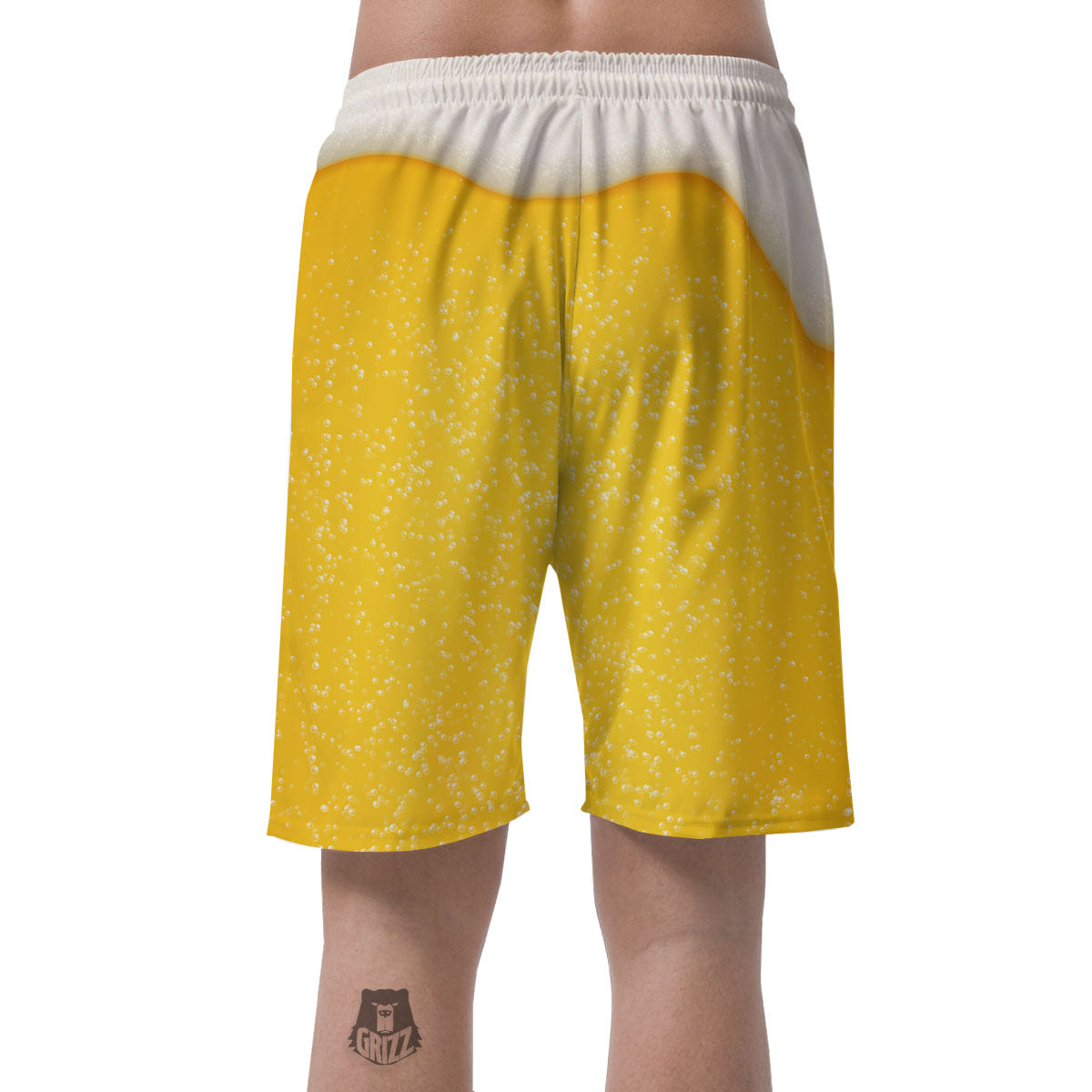 Foam And Beer Print Men's Shorts-grizzshop