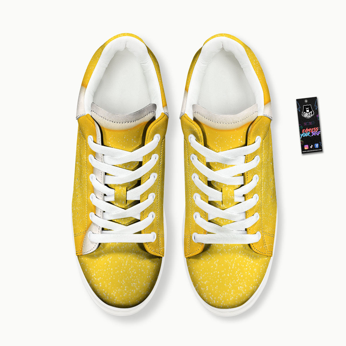 Foam And Beer Print Platform Shoes-grizzshop
