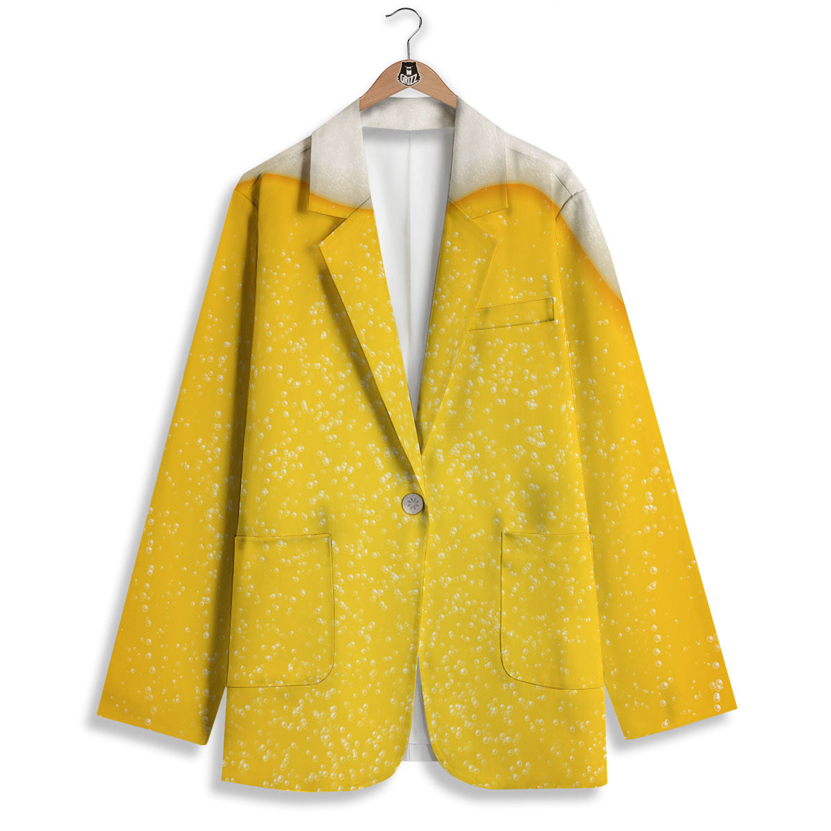 Foam And Beer Print Women's Blazer-grizzshop