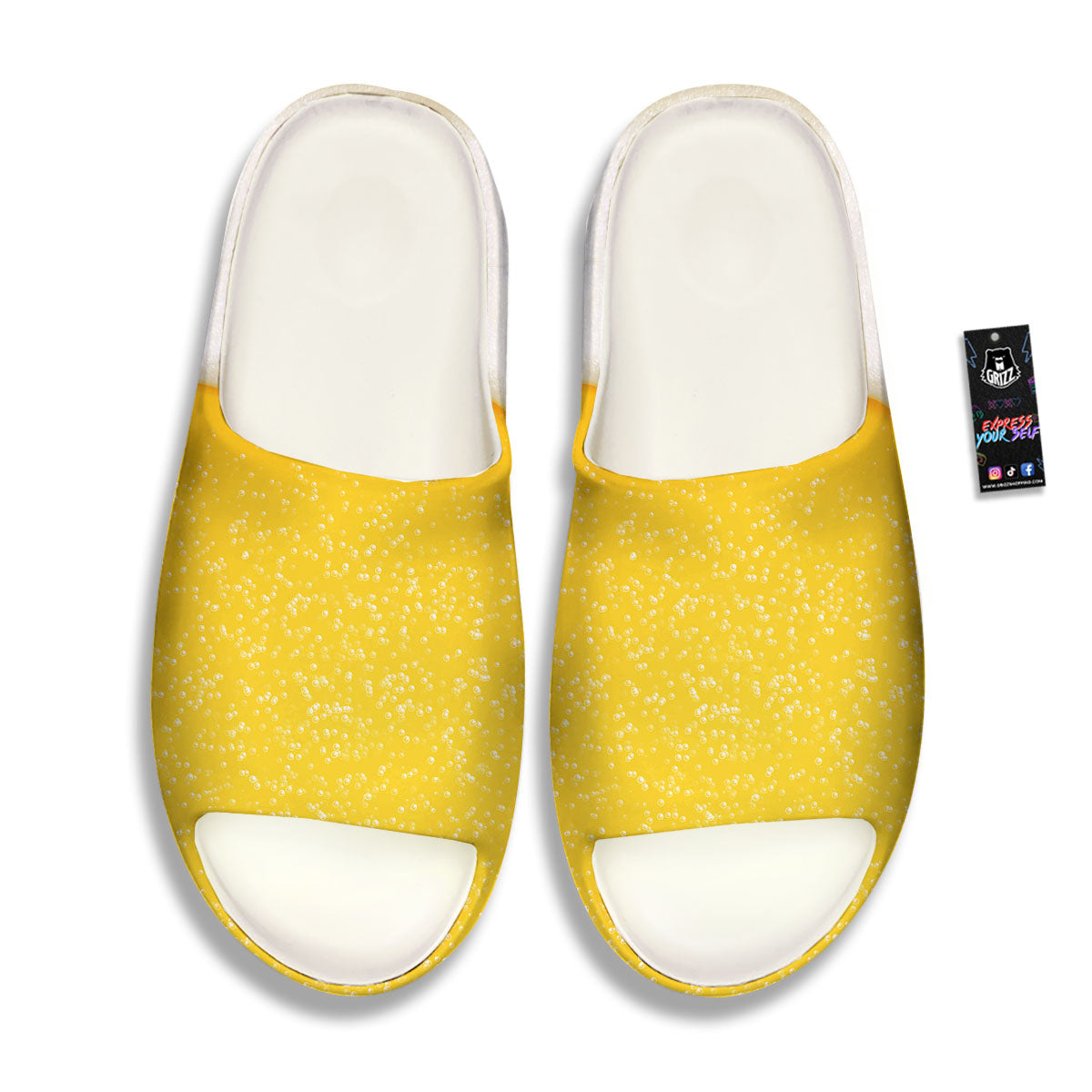 Foam And Beer Print Sandals-grizzshop