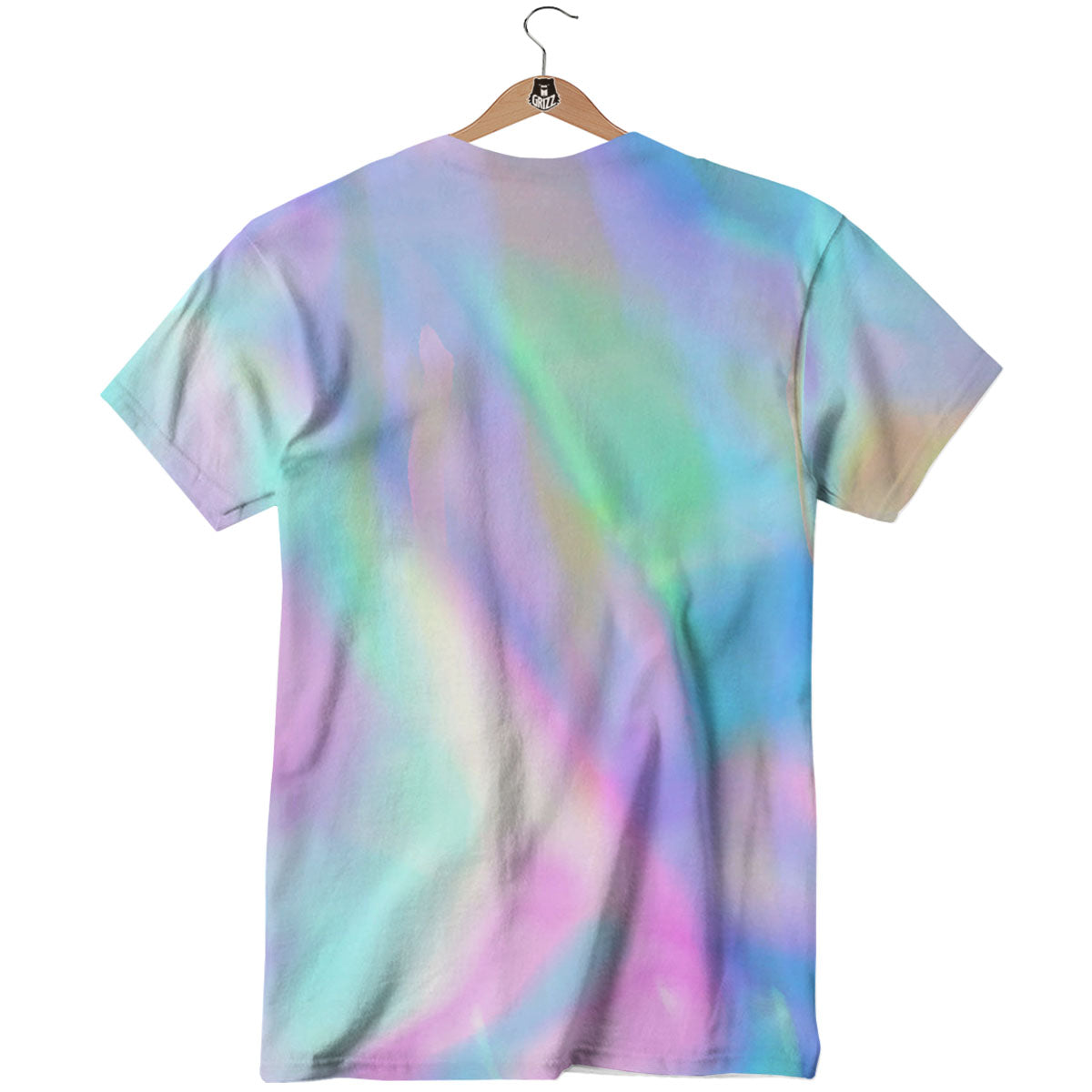 Foil Holographic Print T-Shirt-grizzshop