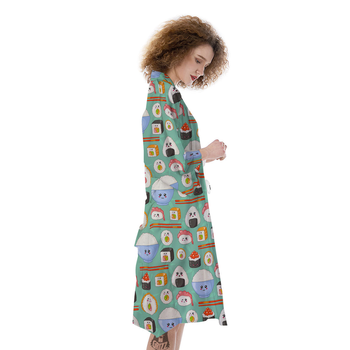 Food Japanese Print Pattern Kimono-grizzshop