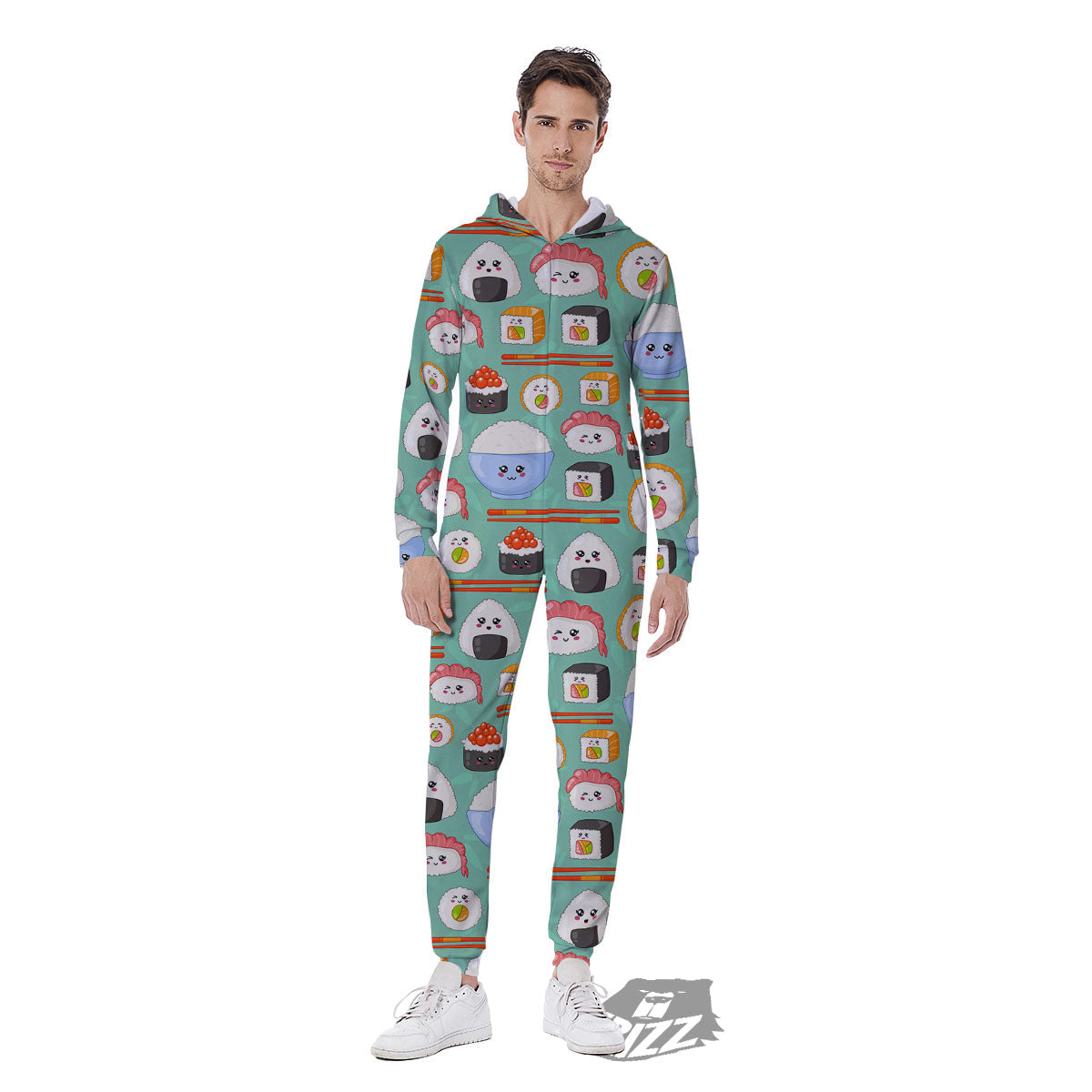 Food Japanese Print Pattern Men's Jumpsuit-grizzshop