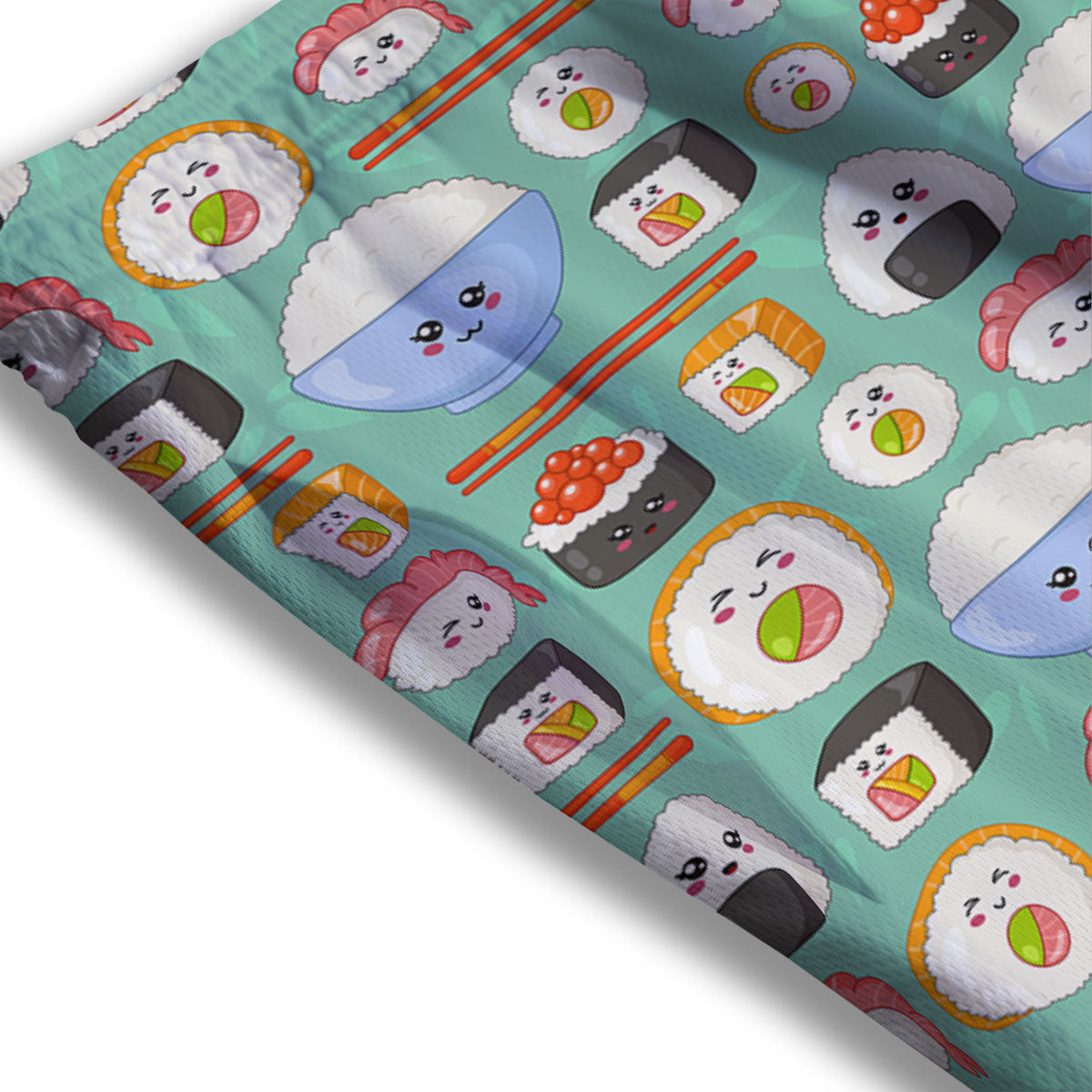 Food Japanese Print Pattern Mesh Shorts