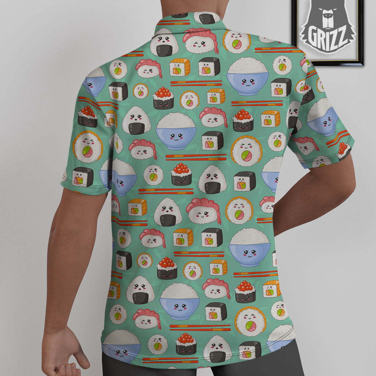 Food Japanese Print Pattern Untucked Shirts-grizzshop