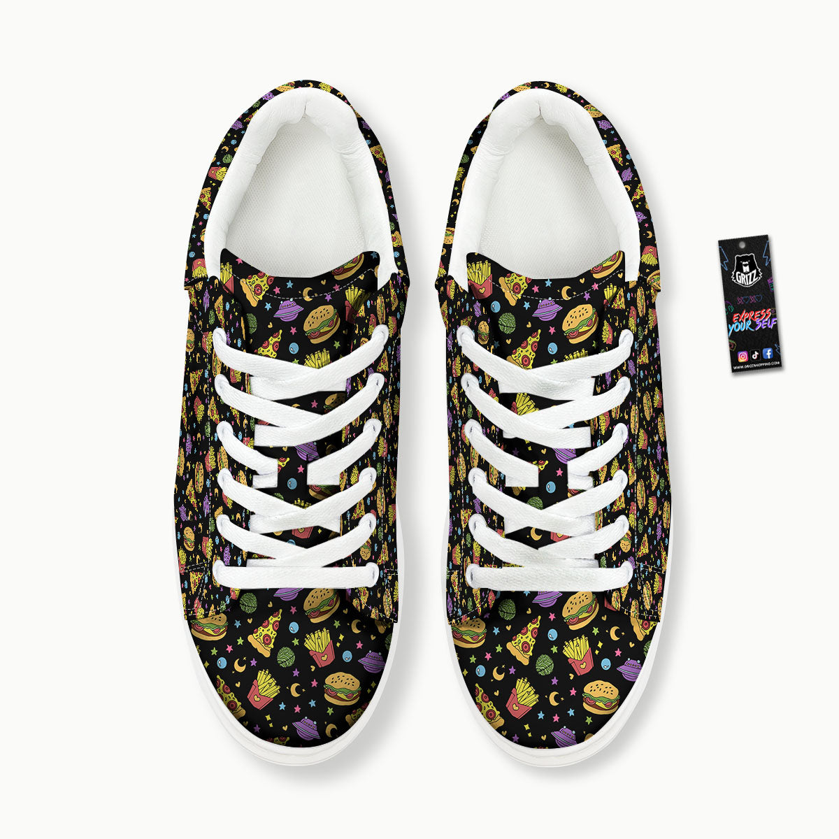 Food Planets Print Pattern Platform Shoes-grizzshop