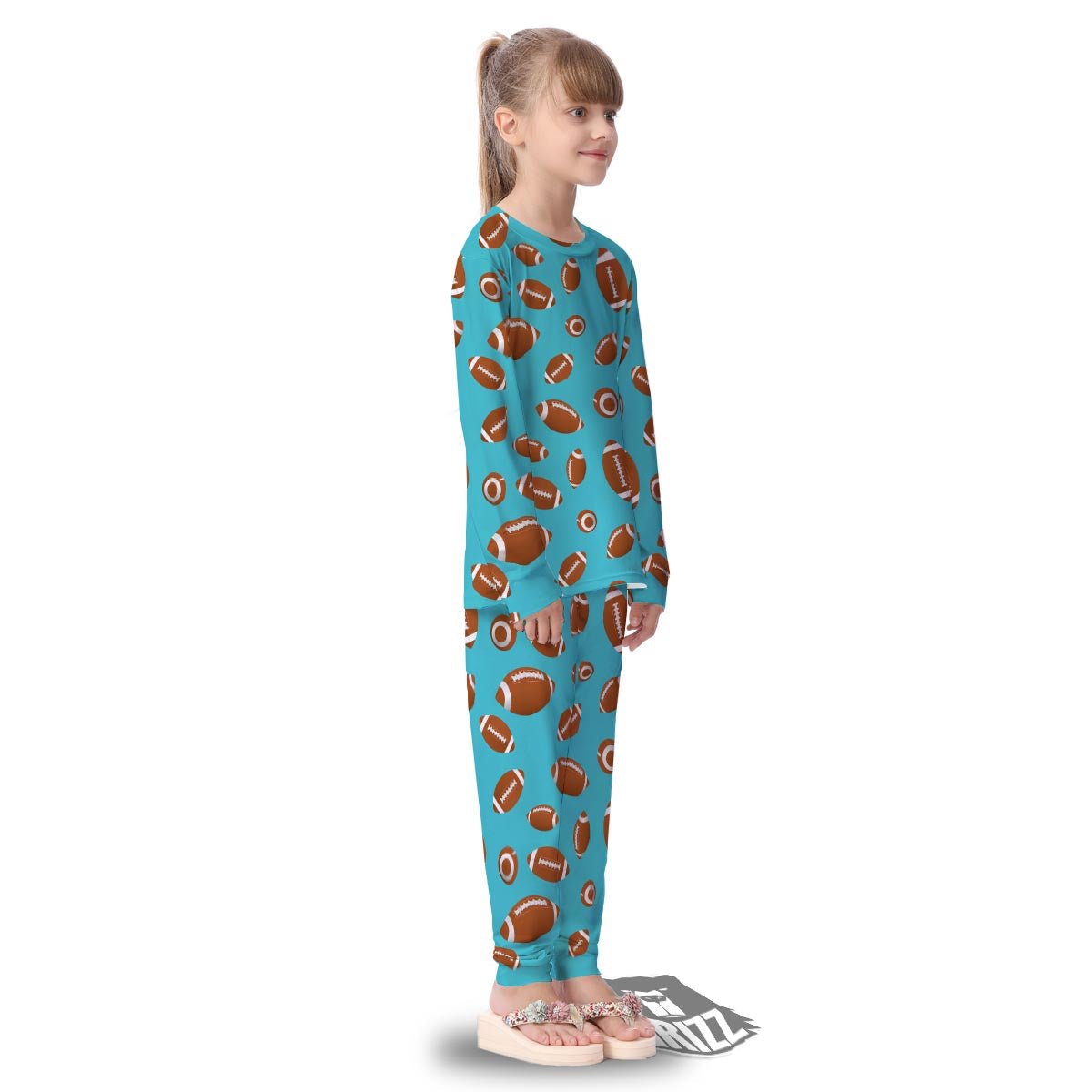 Football Retro American Print Pattern Kid's Pajamas-grizzshop