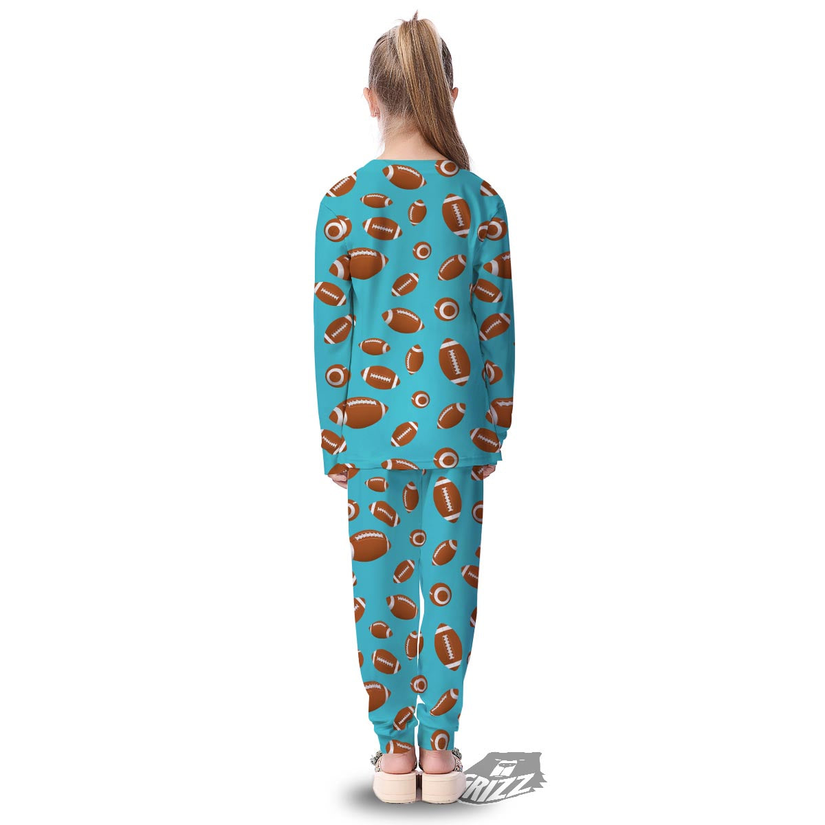 Football Retro American Print Pattern Kid's Pajamas-grizzshop