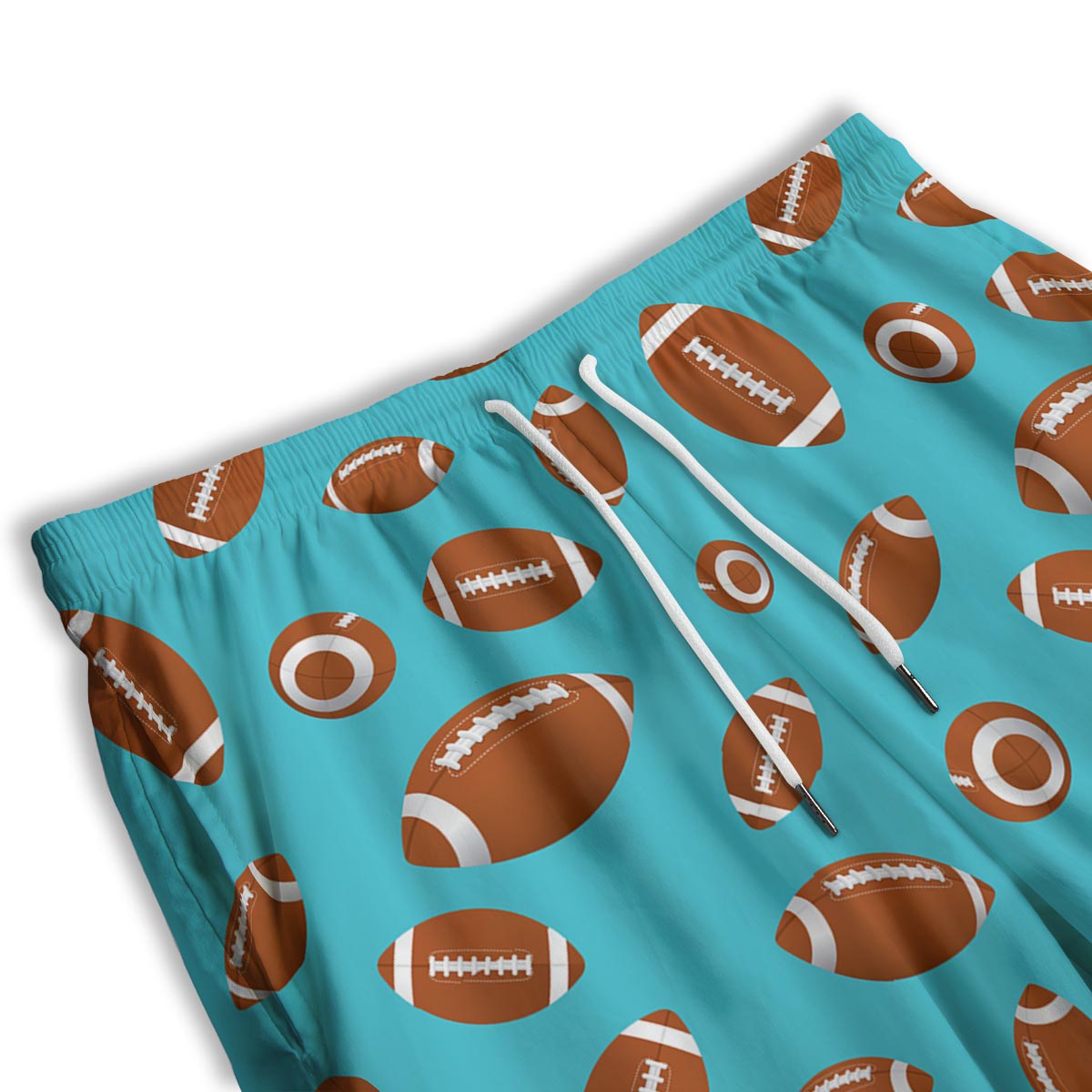 Football Retro American Print Pattern Men's Athletic Shorts