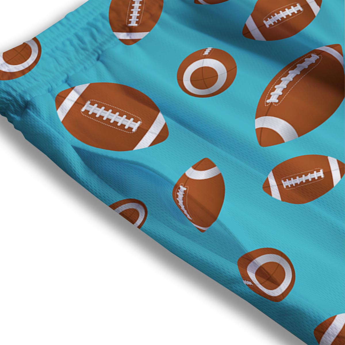 Football Retro American Print Pattern Mesh Shorts