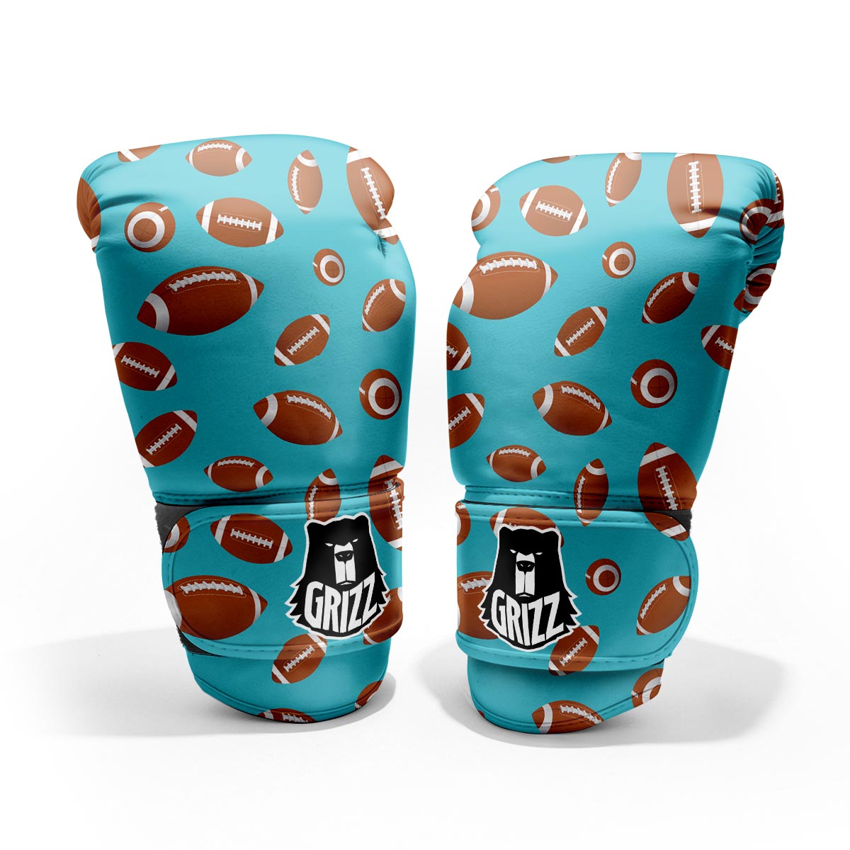 Football Retro American Print Pattern Pro Boxing Glove