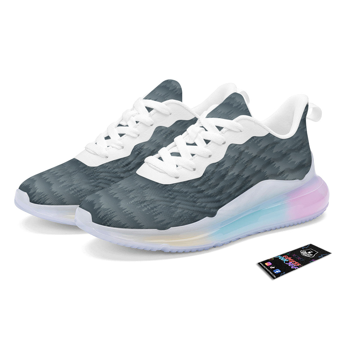 Forest And Mist Print Pattern Running Sneakers-grizzshop