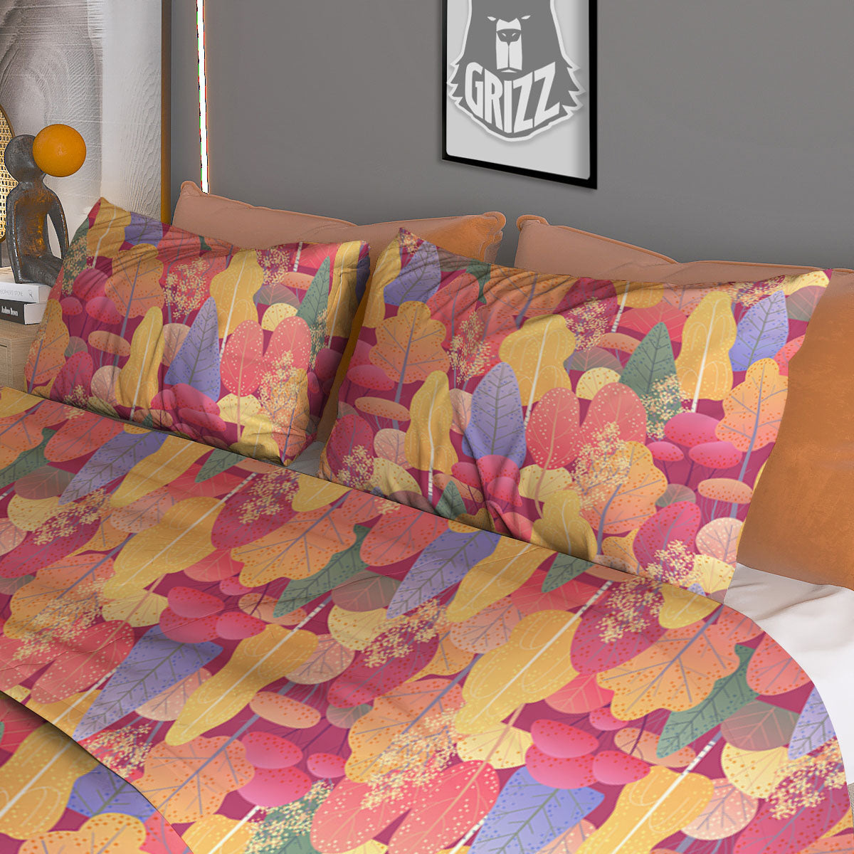 Forest Autumn Print Duvet Cover Bedding Set