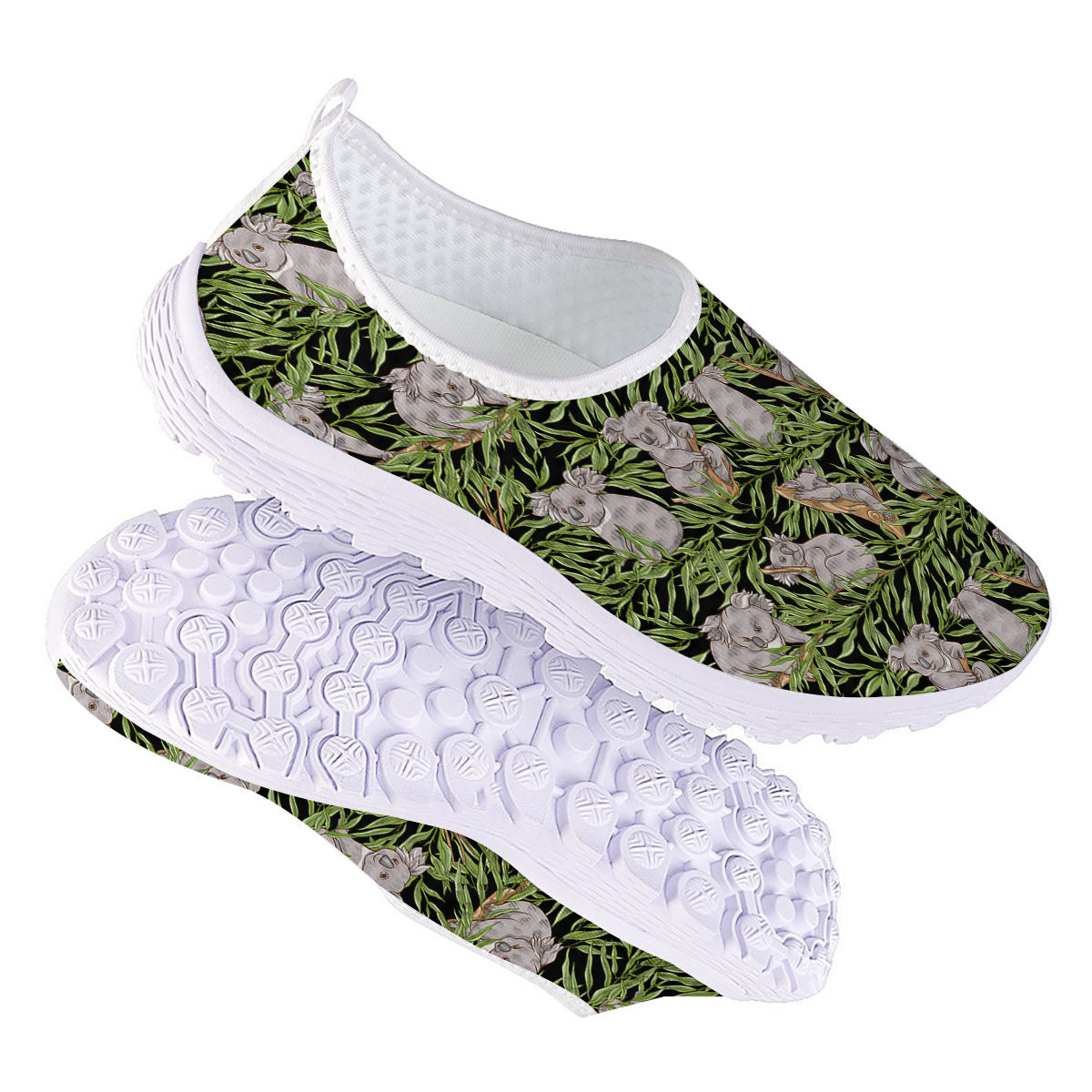 Forest Koala Print Pattern Nurse Shoes-grizzshop