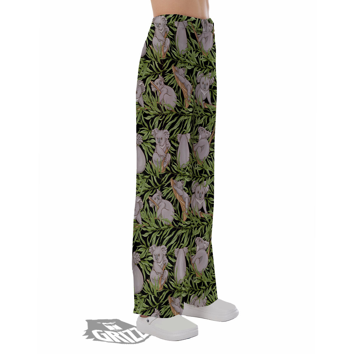 Forest Koala Print Pattern Pajama Pants-grizzshop